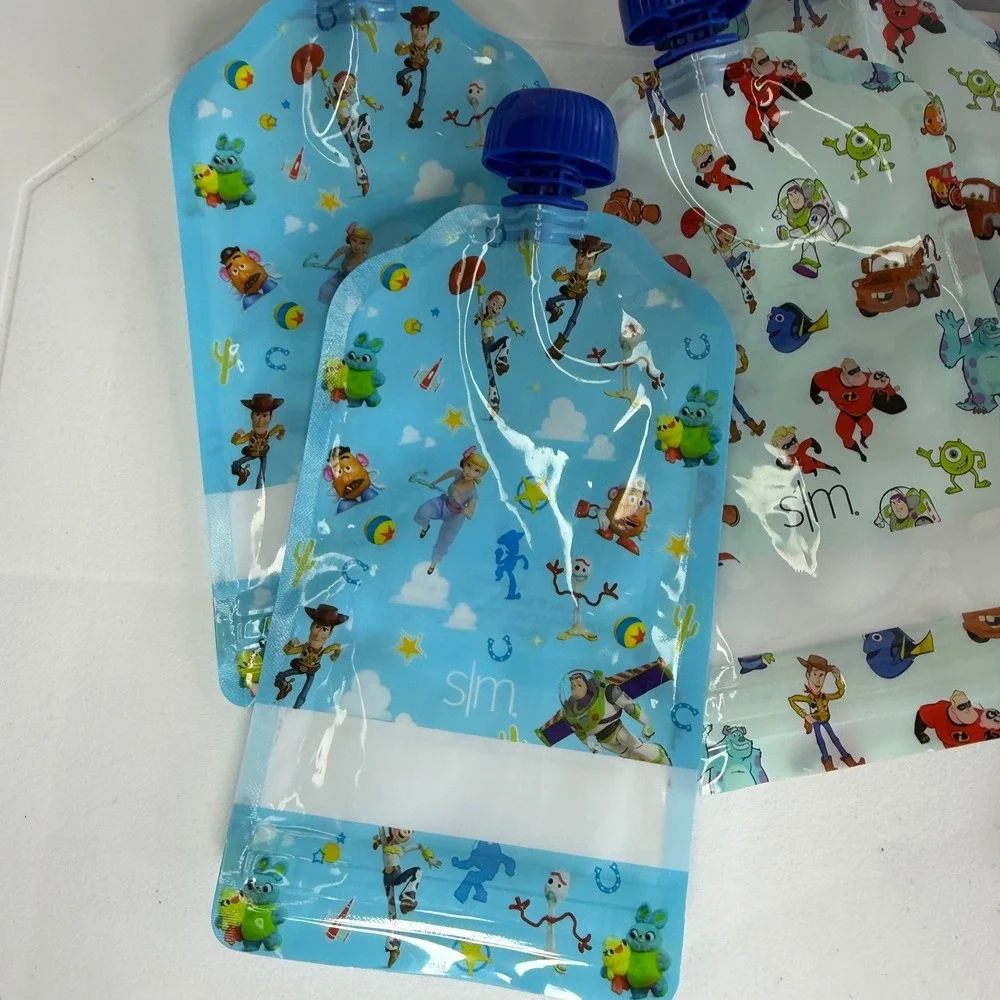 Simple Modern Disney Pixar Baby‎ Kids Food Pouches 10pk Reusable Bags NWOB